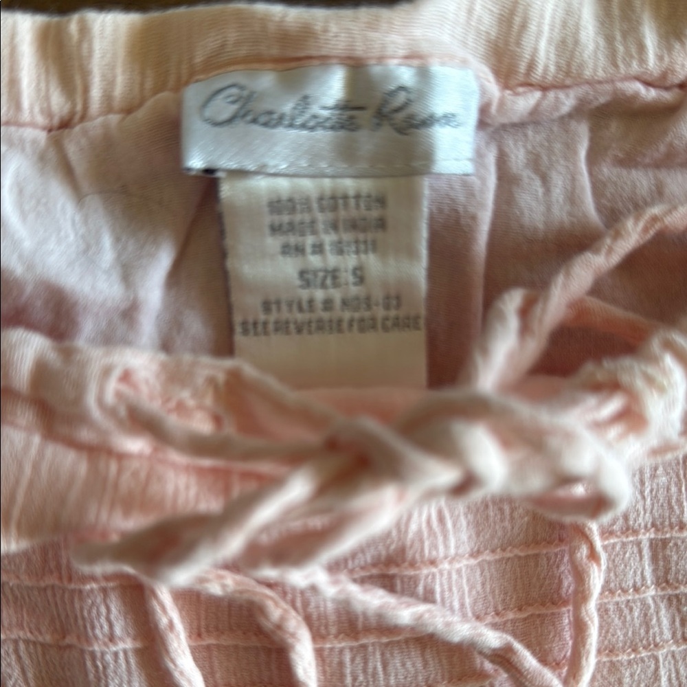 Charlotte Russe Blush Textured Blouse